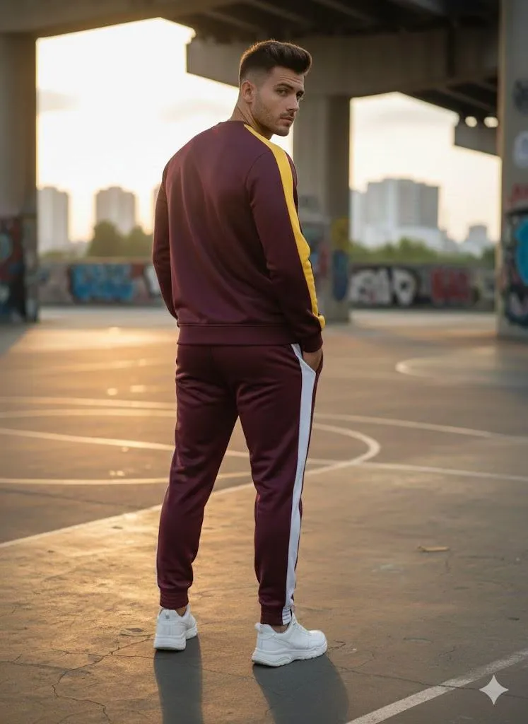 Maroon Athletic Tracksuit