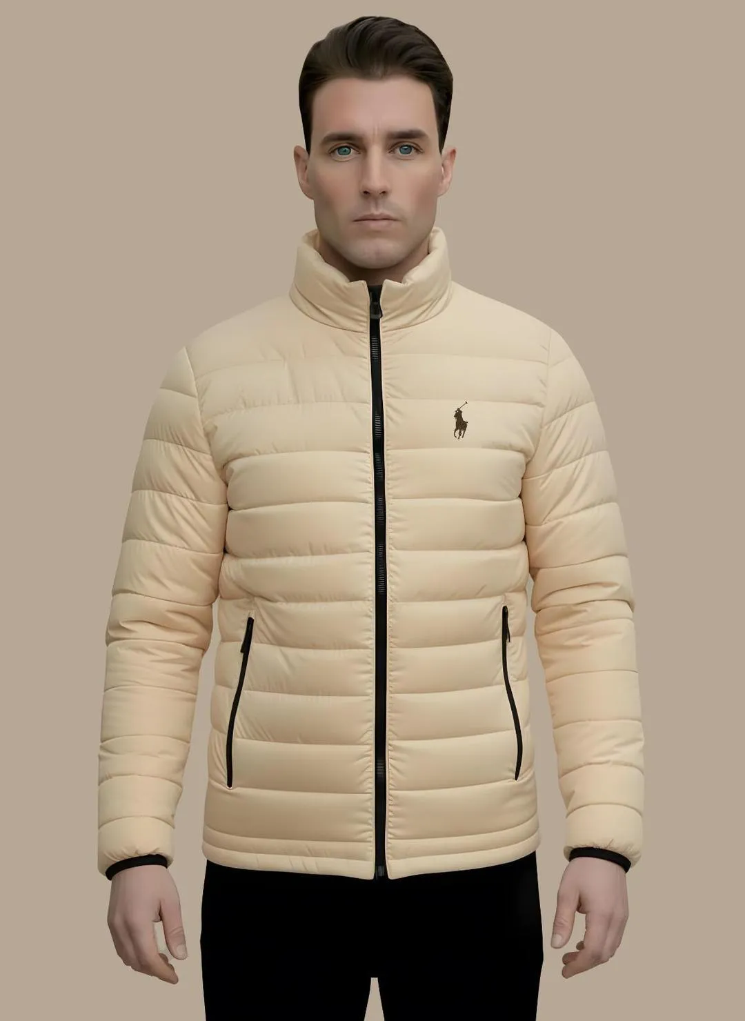 Men’s Beige Puffer Jacket