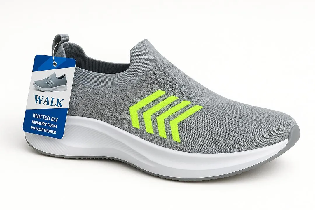 Grey Slip-On Walking Shoe