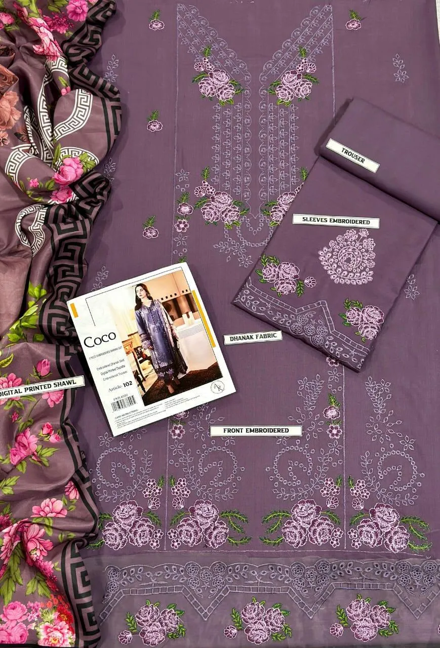 Elegant Embroidered Lawn Dress