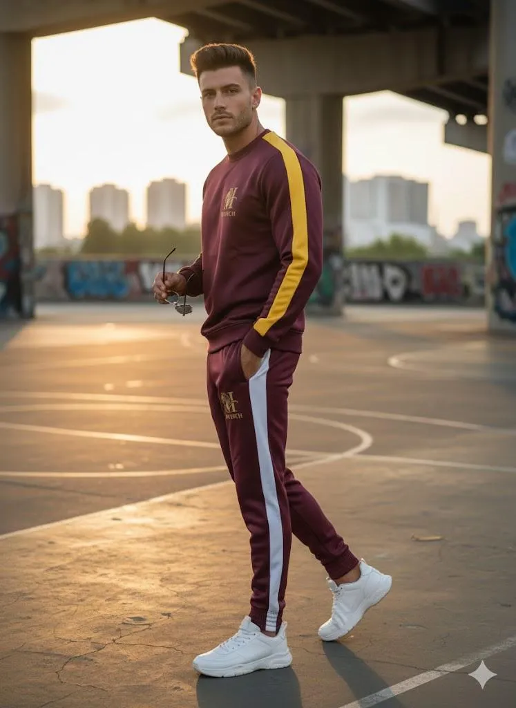Maroon Athletic Tracksuit