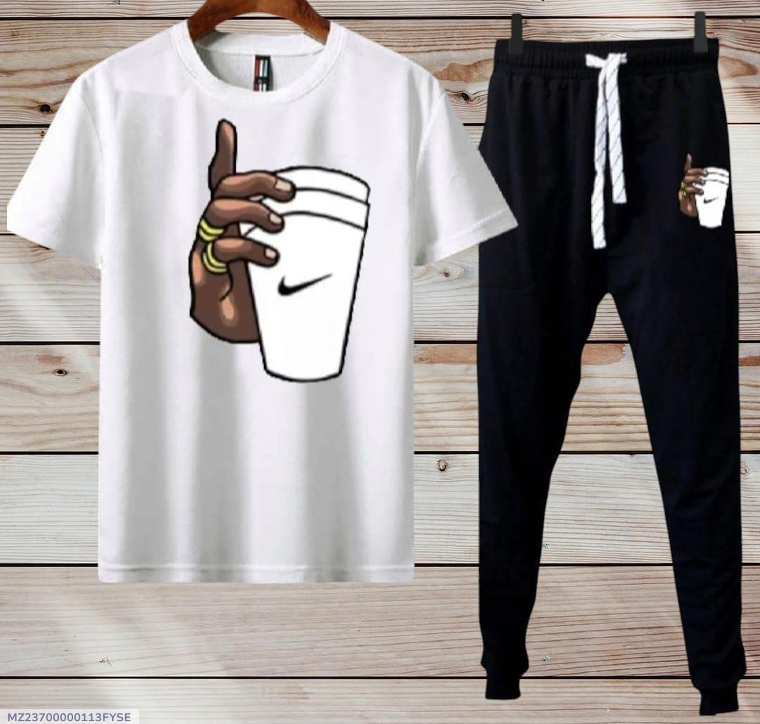Stylish Graphic T-Shirt and Sweatpants Set