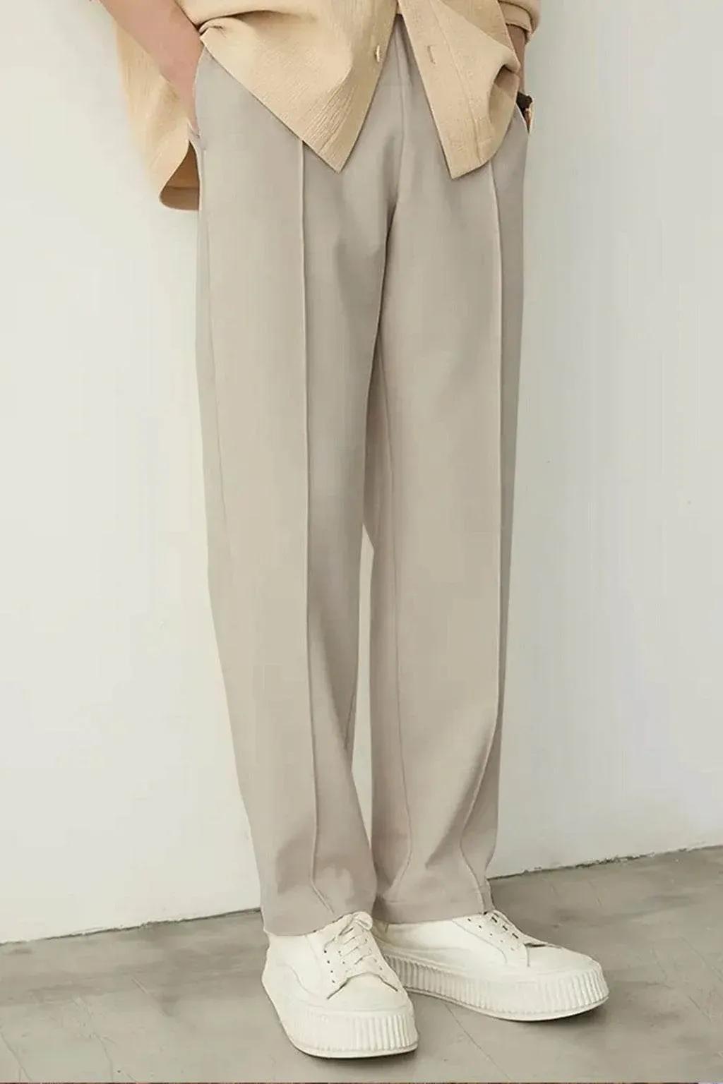 Men's Casual Beige Trousers