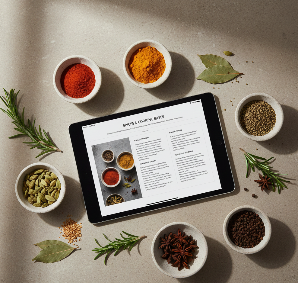 Libro digital “Especias, caldos y sabores esenciales”