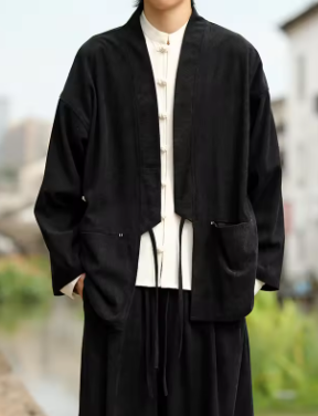 Traditional Black Kimono Jacket