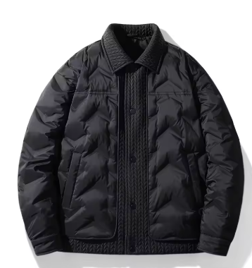Men's Quilted Black Jacket
