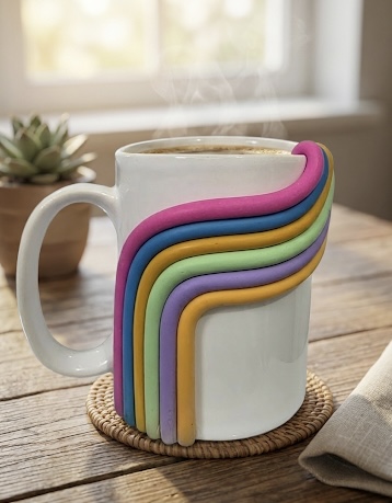 Rainbow Stripe Mug