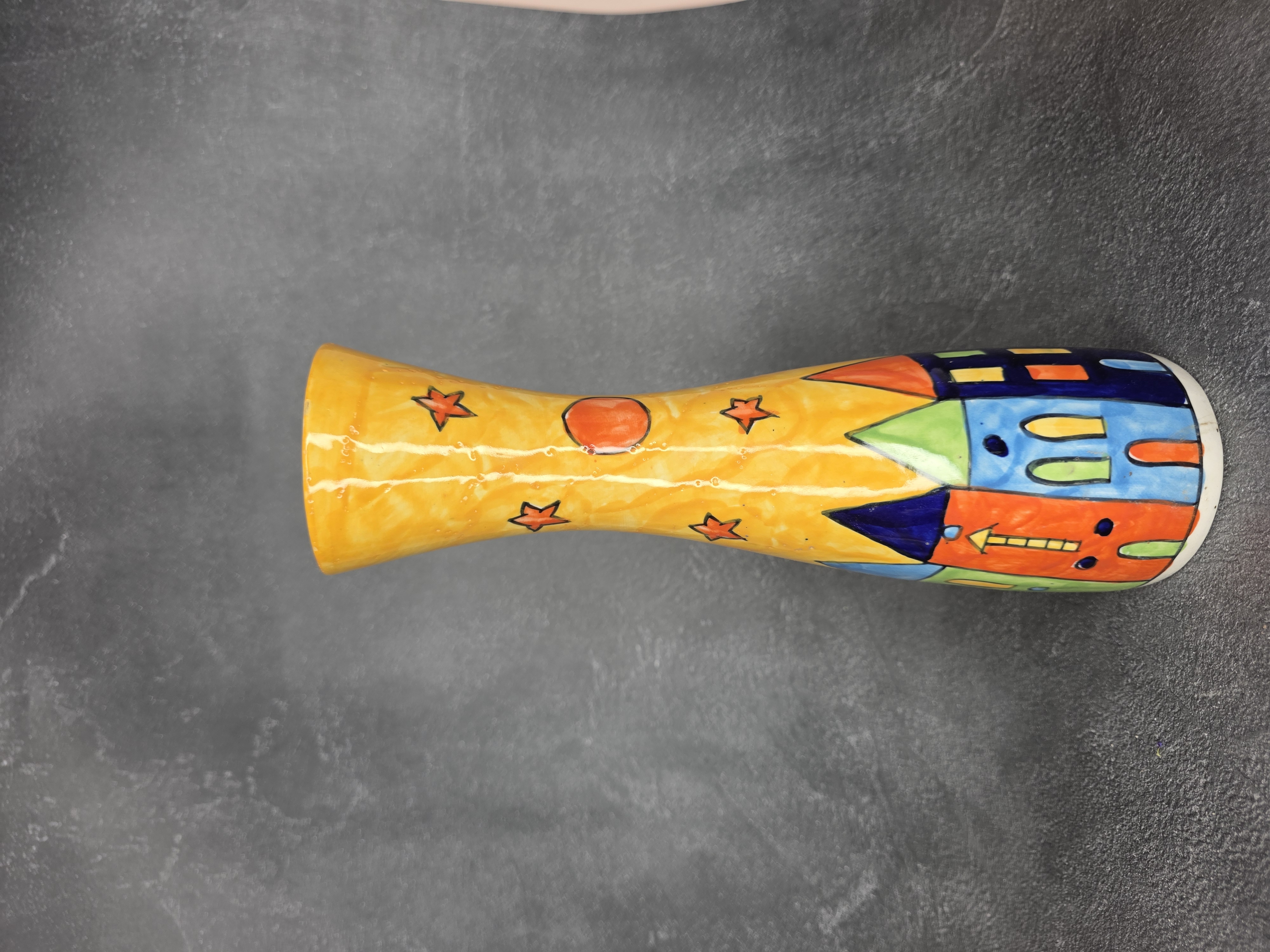 Colorful Hand-Painted Vase