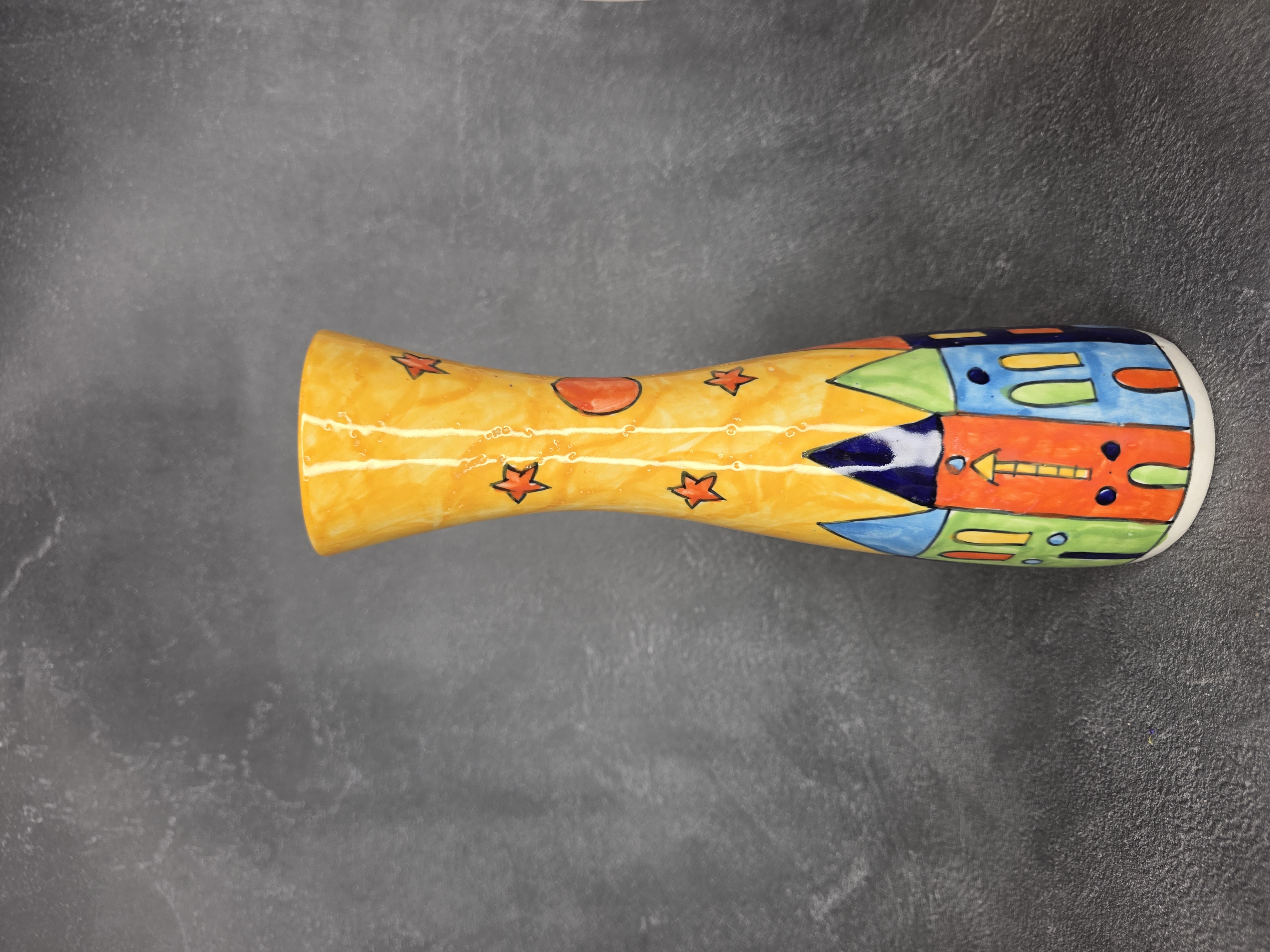 Colorful Hand-Painted Vase