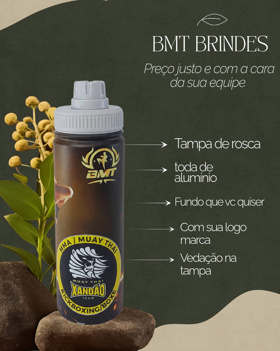 Squeeze de Alumínio Personalizado 600ml