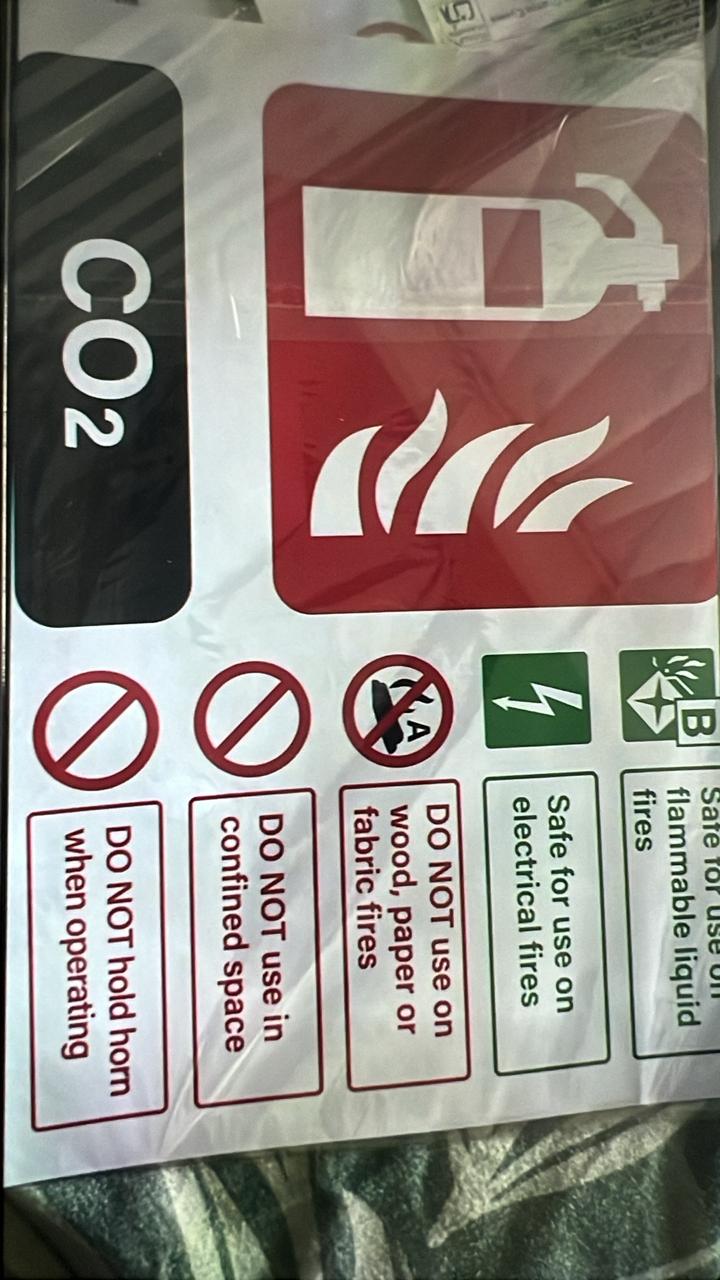 Fire extinguishers PVC stickers