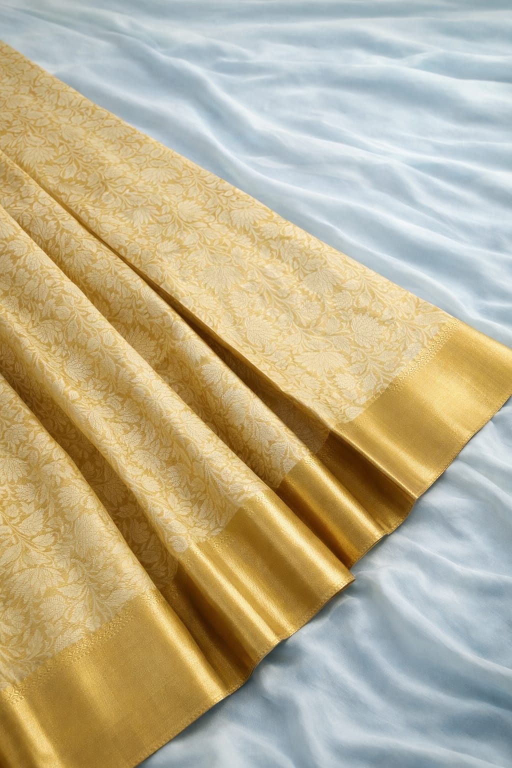 Elegant Golden Tissue Silk Saree