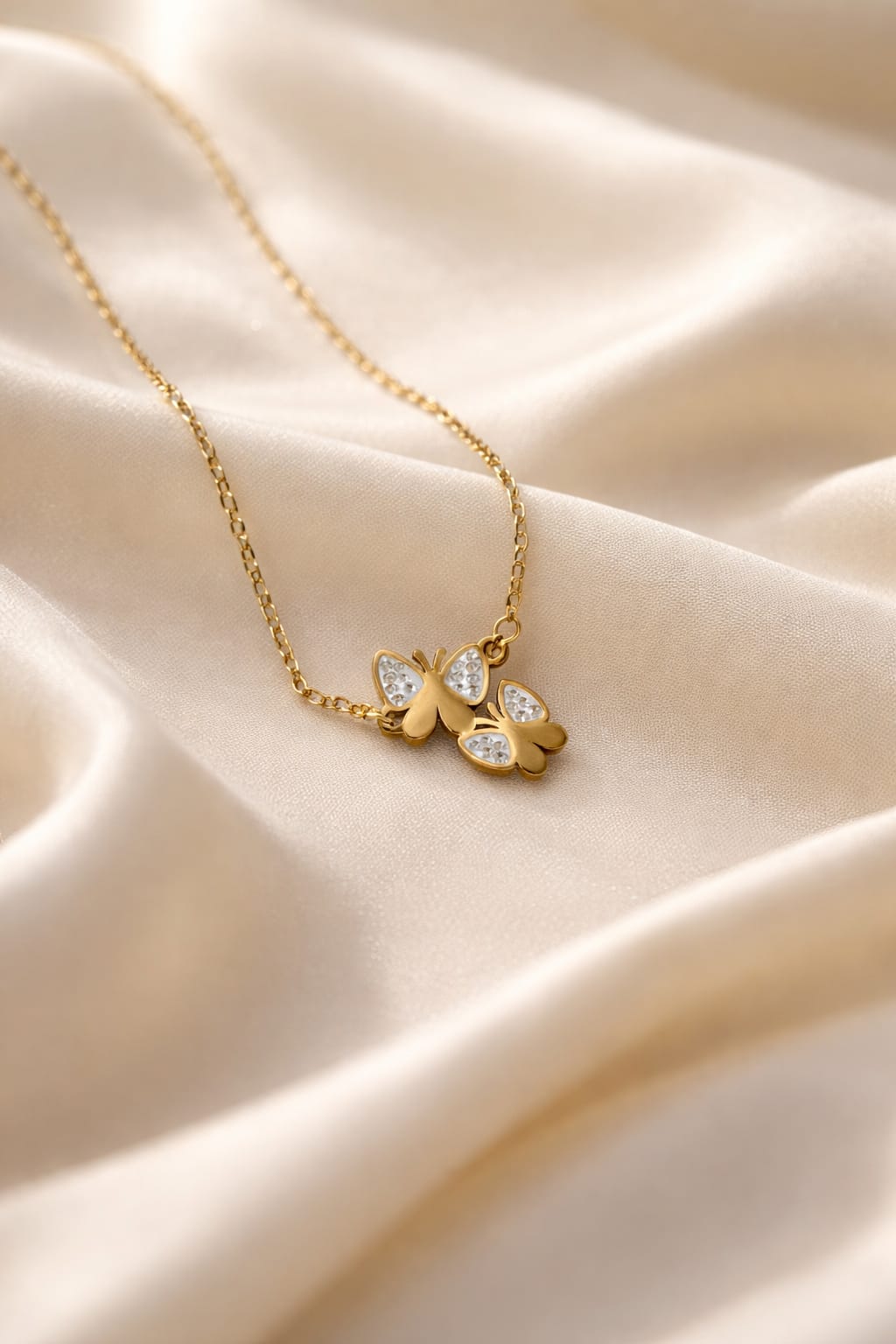 Elegant Butterfly Gold Pendant