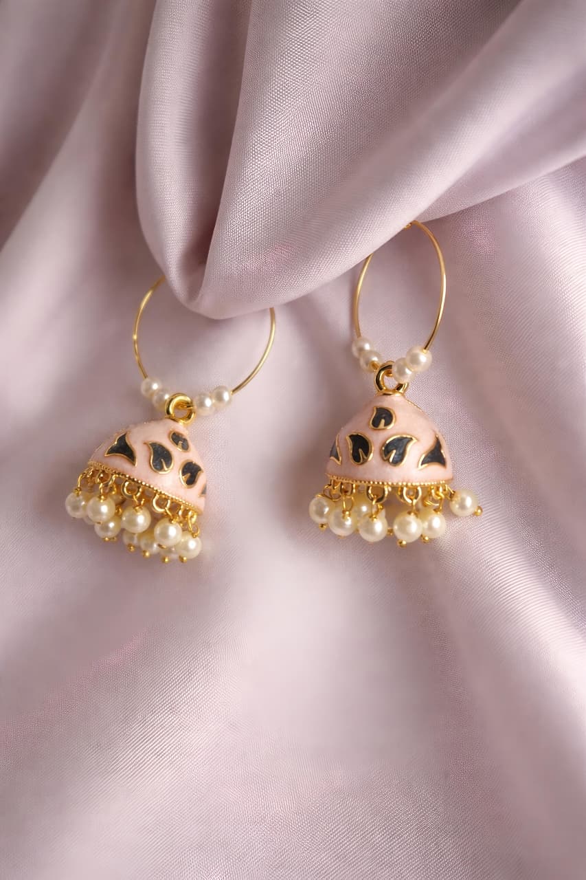 Enamel Jhumka Earrings
