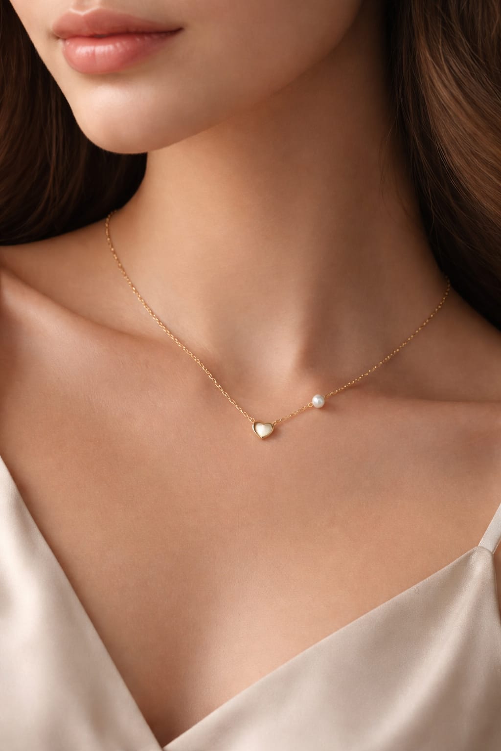 Gold Heart Pendant Necklace