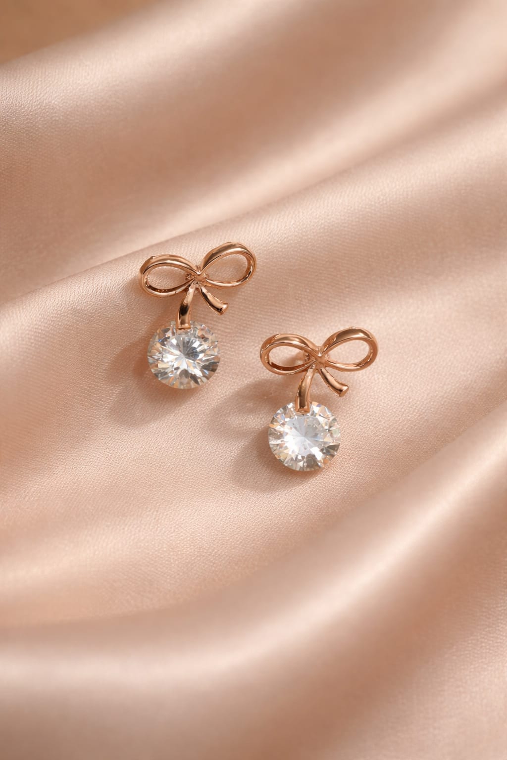 Bowknot Crystal Stud