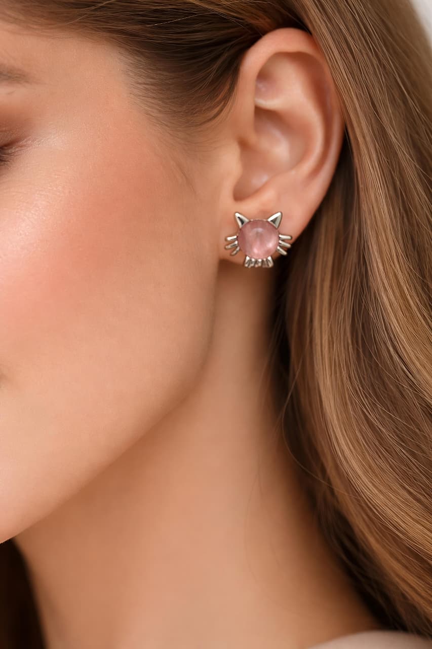 Cat Ear Stud Earring