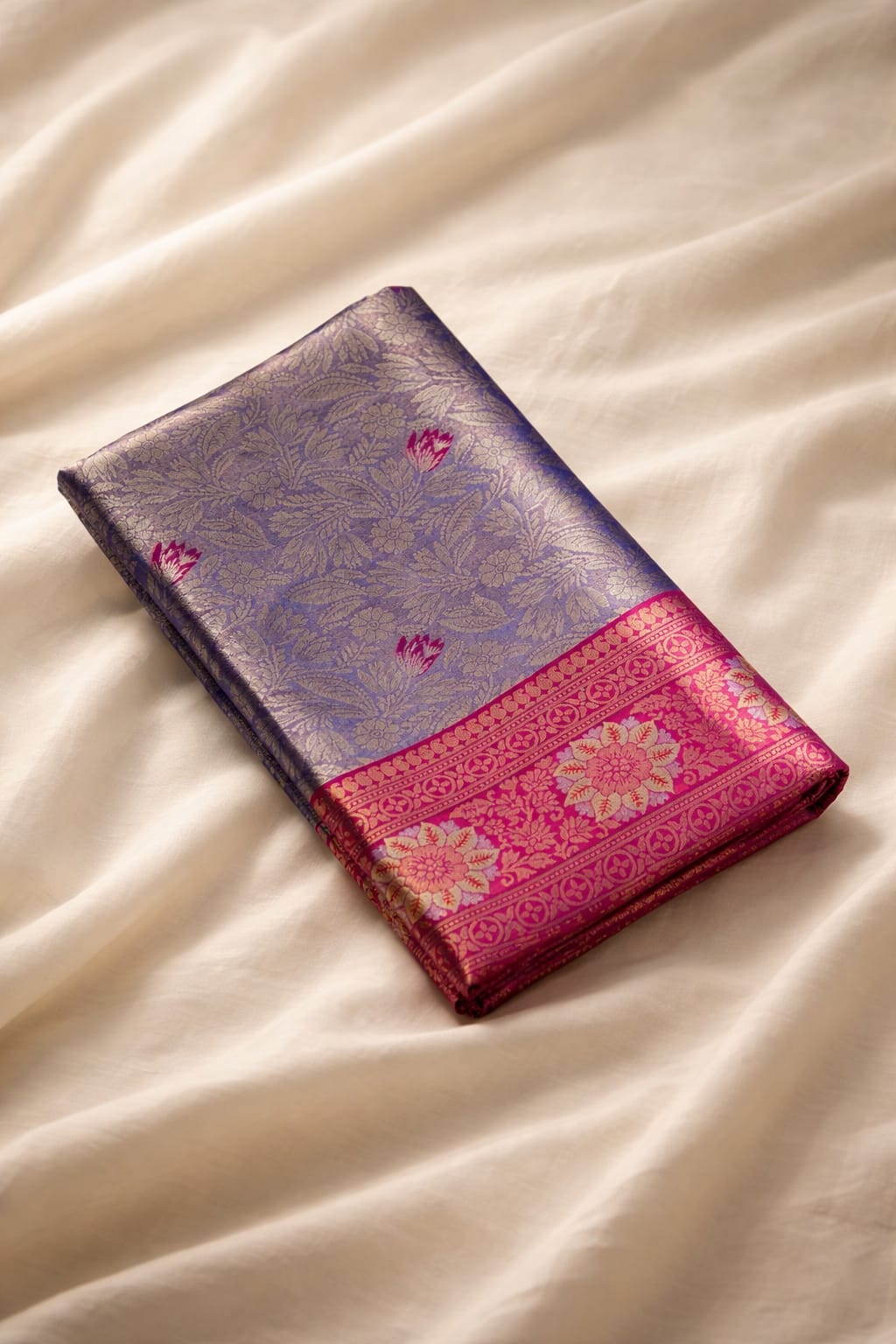 Purple Tissue Silk Saree