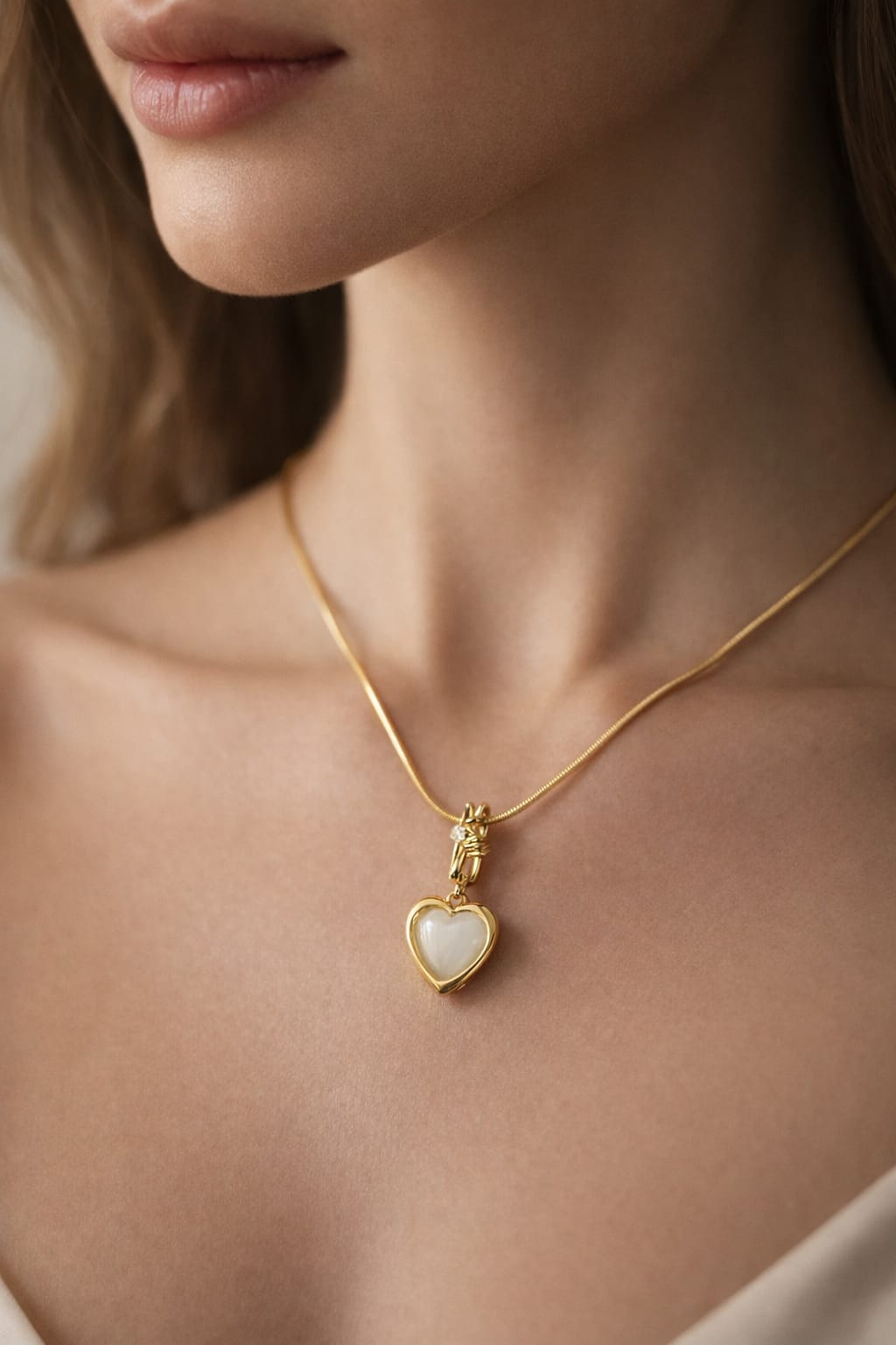Gold Heart Pendant Necklace