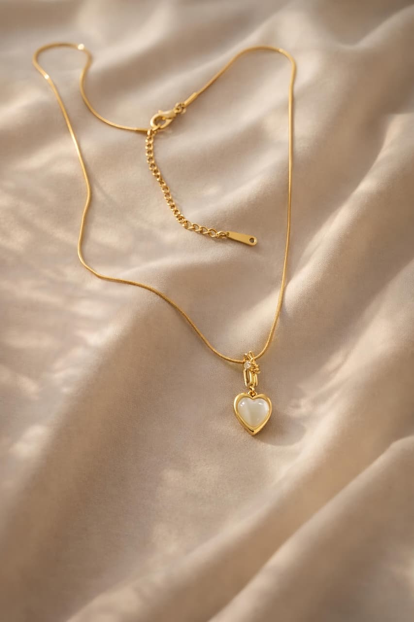 Gold Heart Pendant Necklace