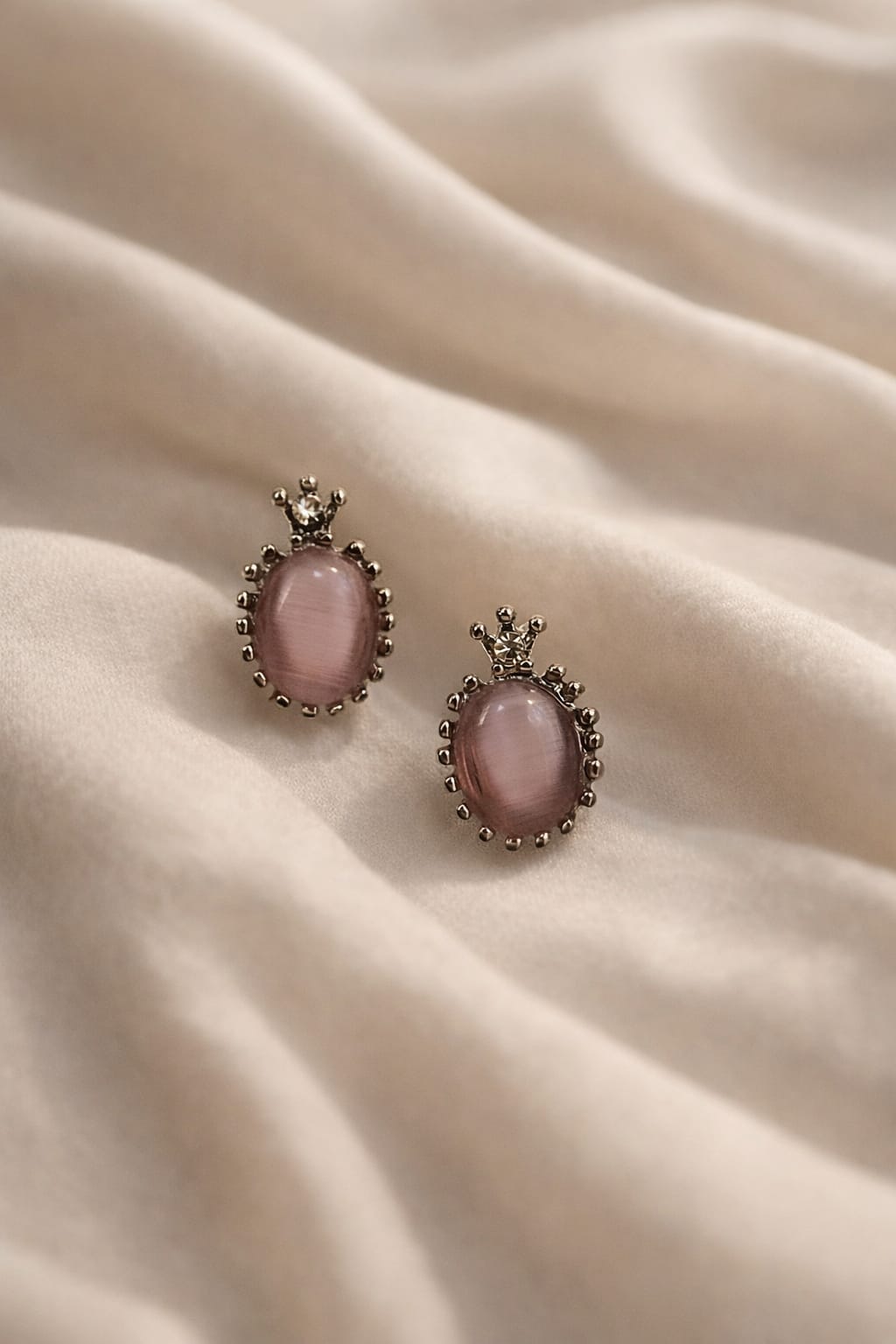Elegant Pink Gemstone Earrings