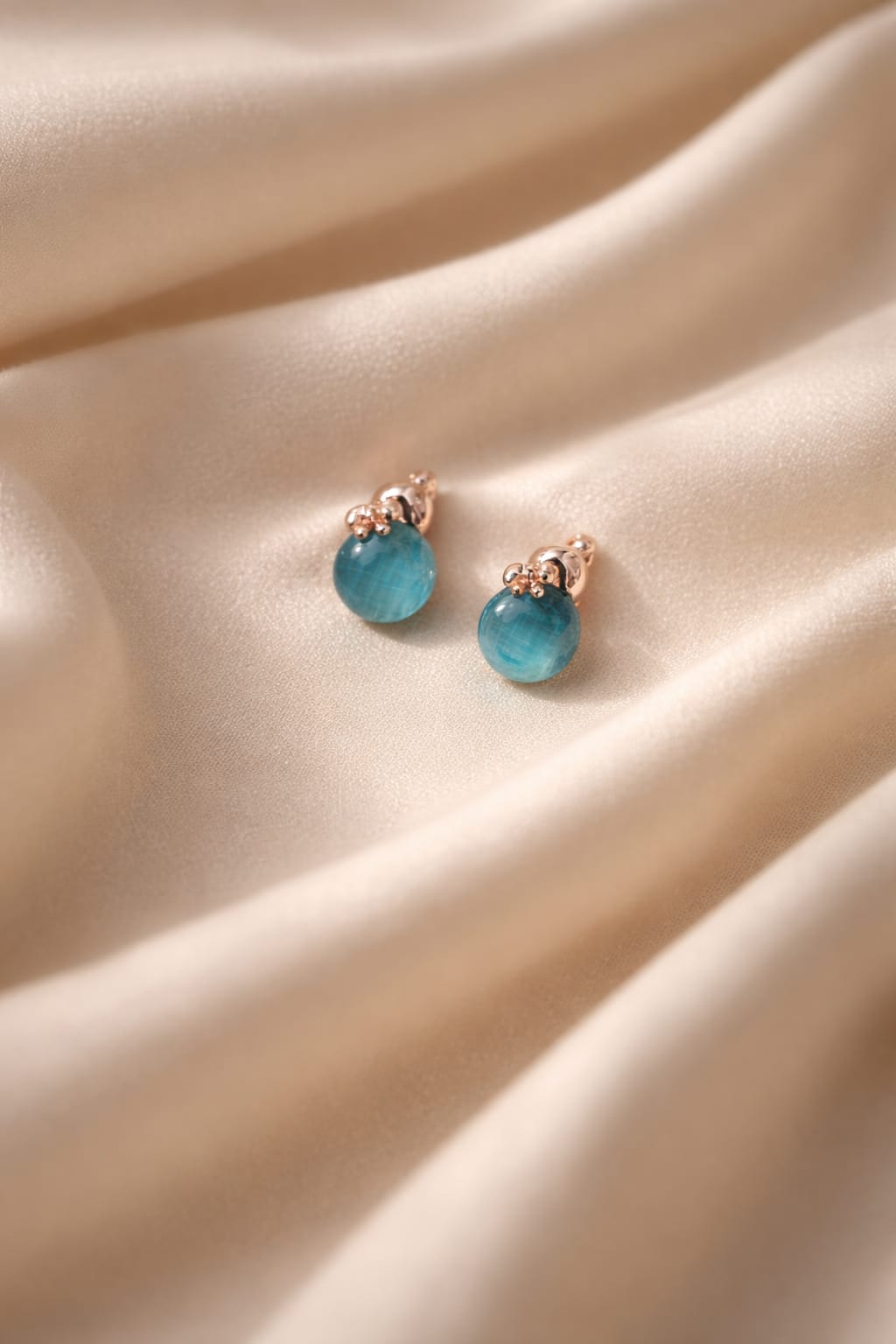 Blue Gemstone Stud Earrings