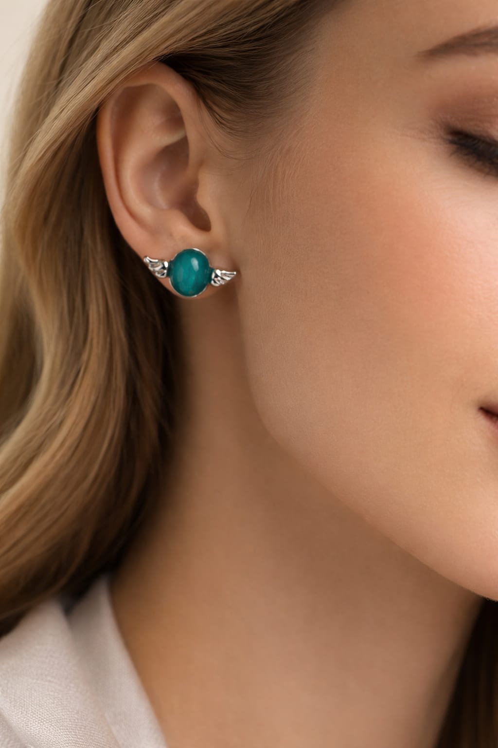 Turquoise Stone Stud Earrings