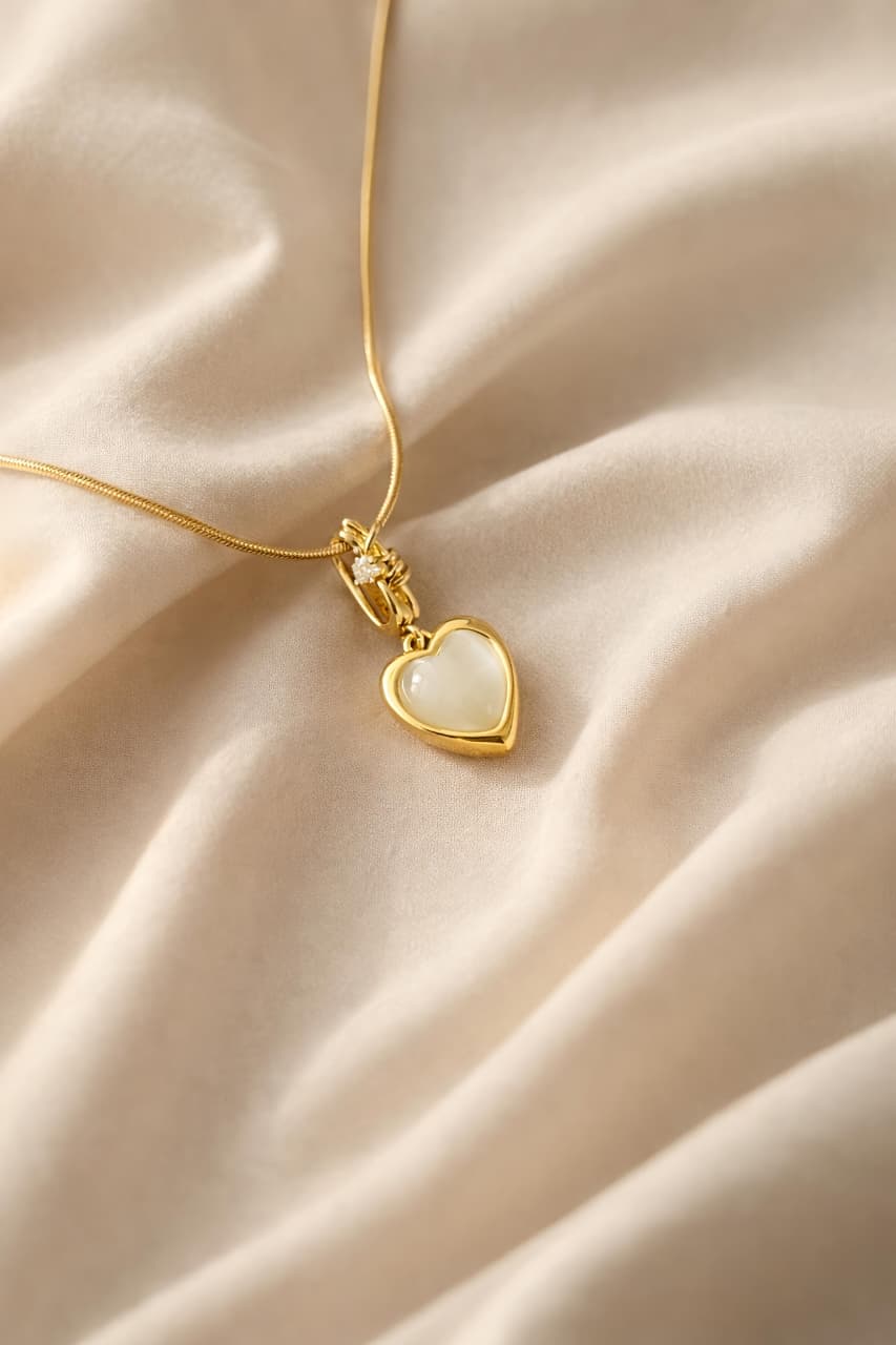 Gold Heart Pendant Necklace