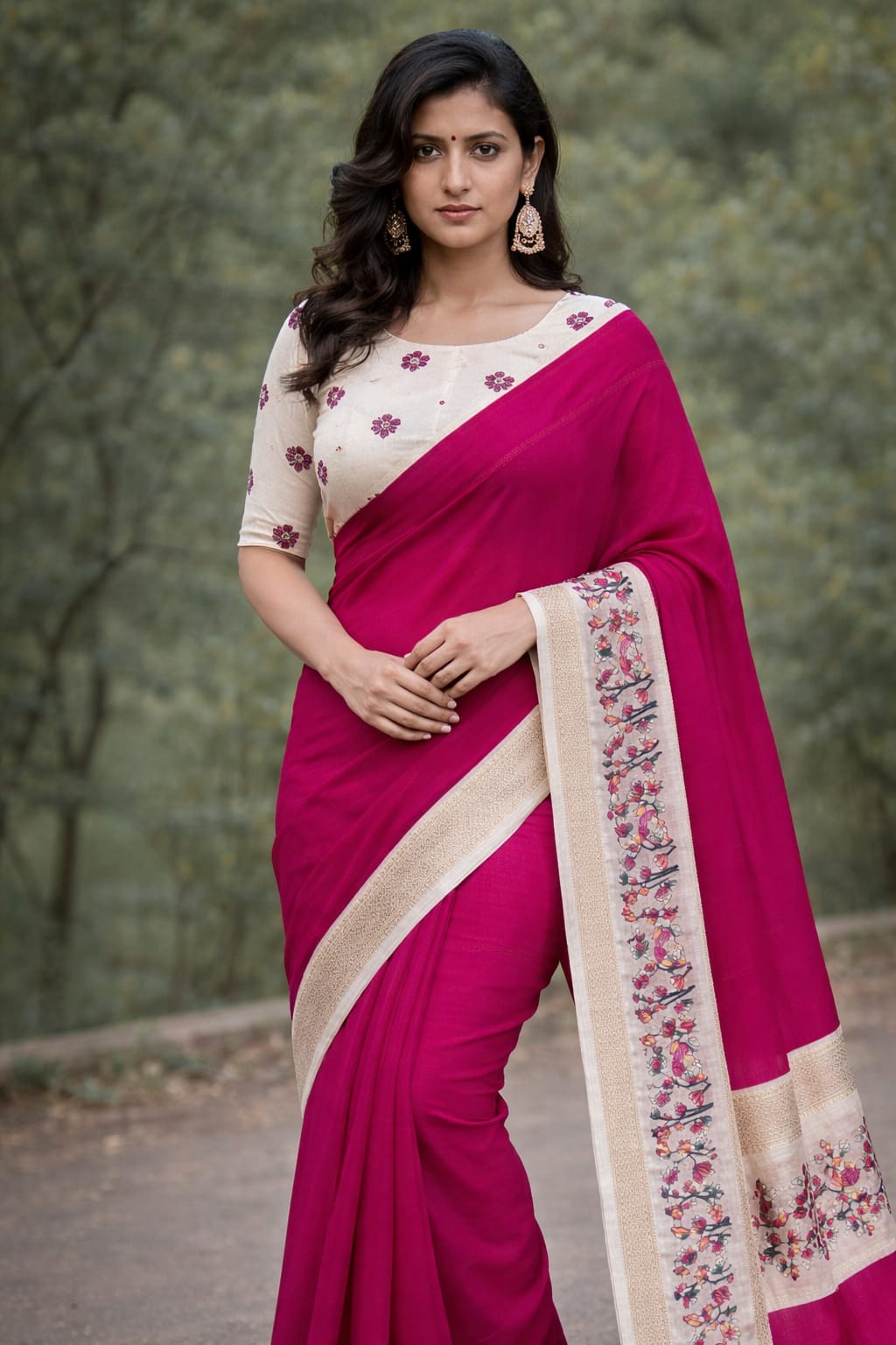 Soft Pink MARSH MELON Sarees 