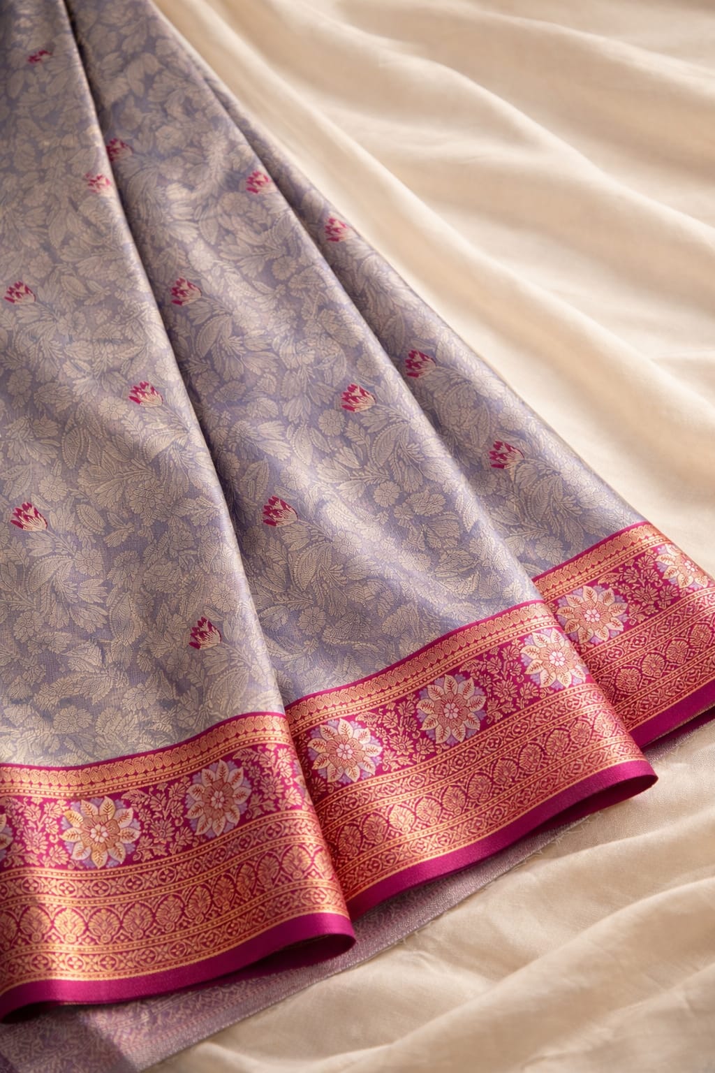 Purple Tissue Silk Saree