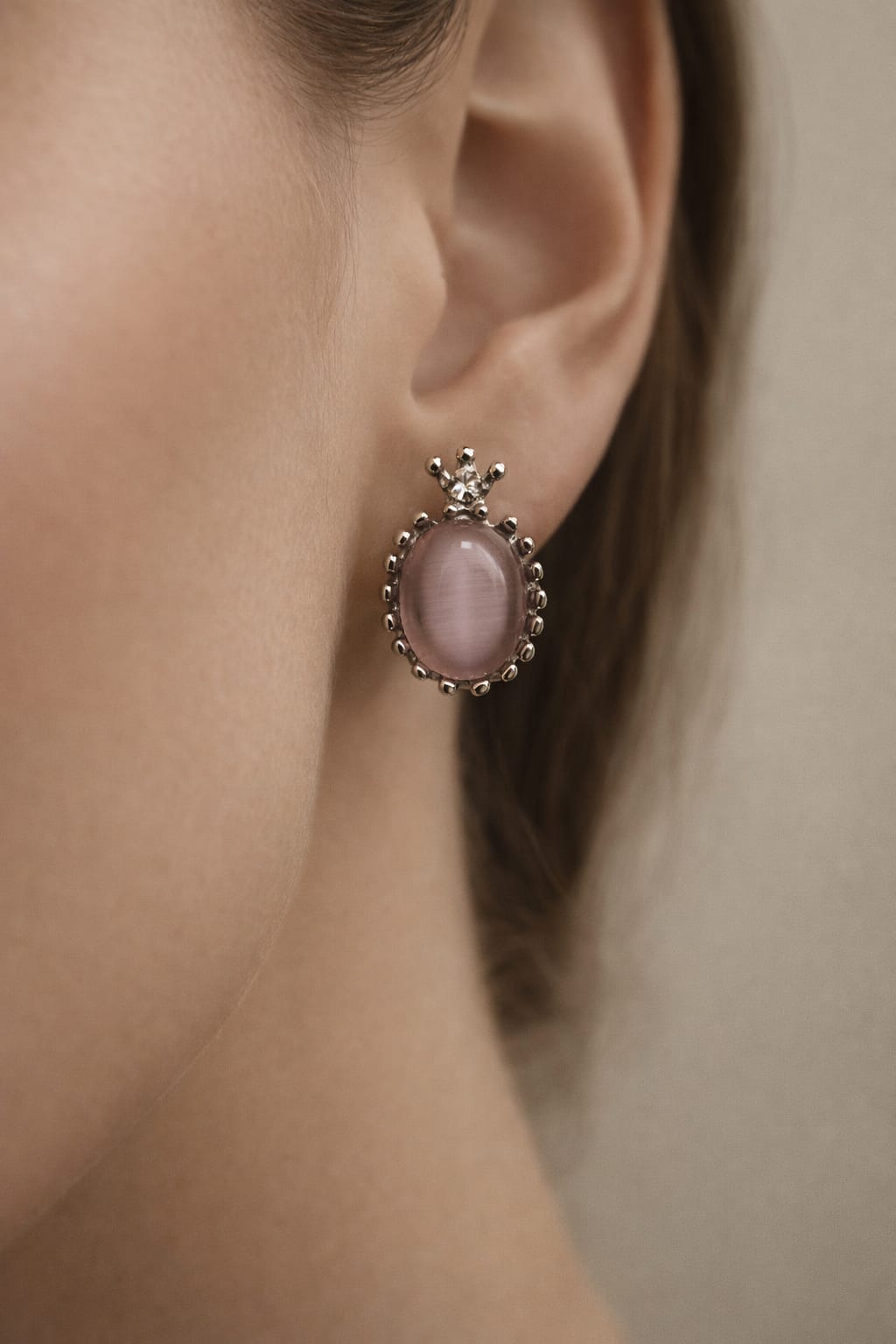 Elegant Pink Gemstone Earrings