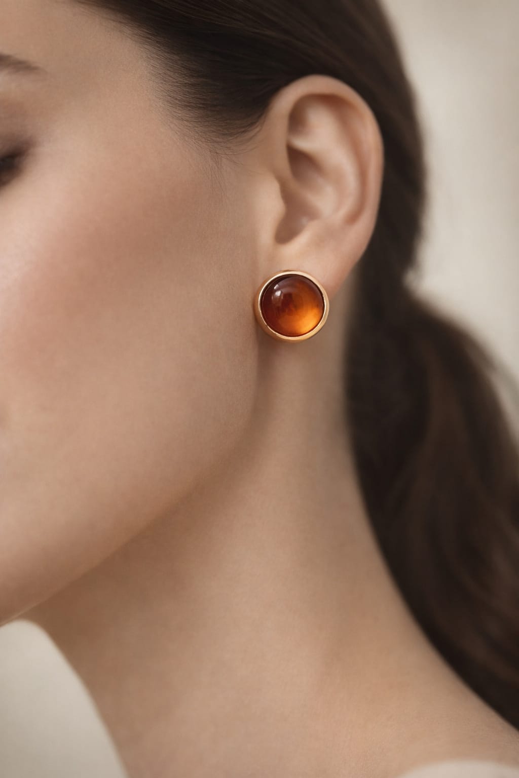 Amber Stud Earring
