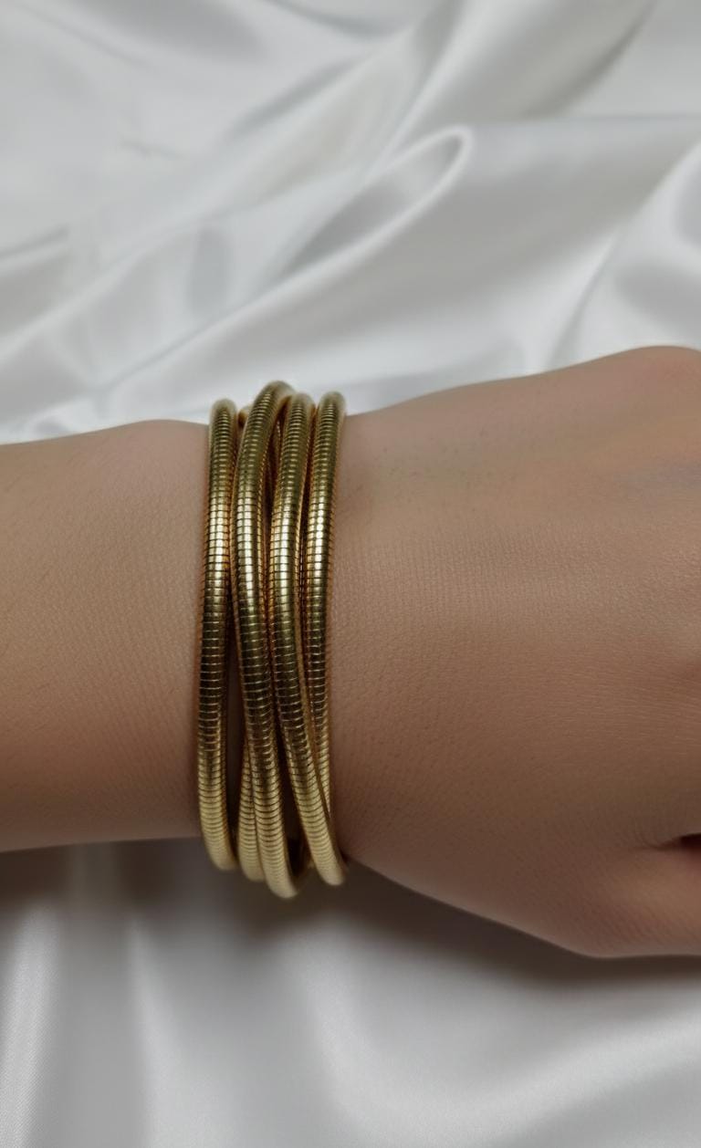Golden Flex Coil Bracelet