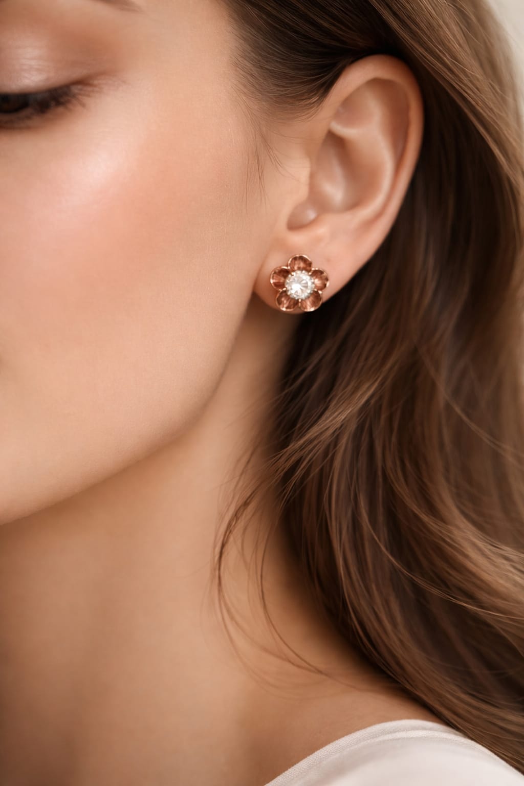 Elegant Flower Stud Earrings