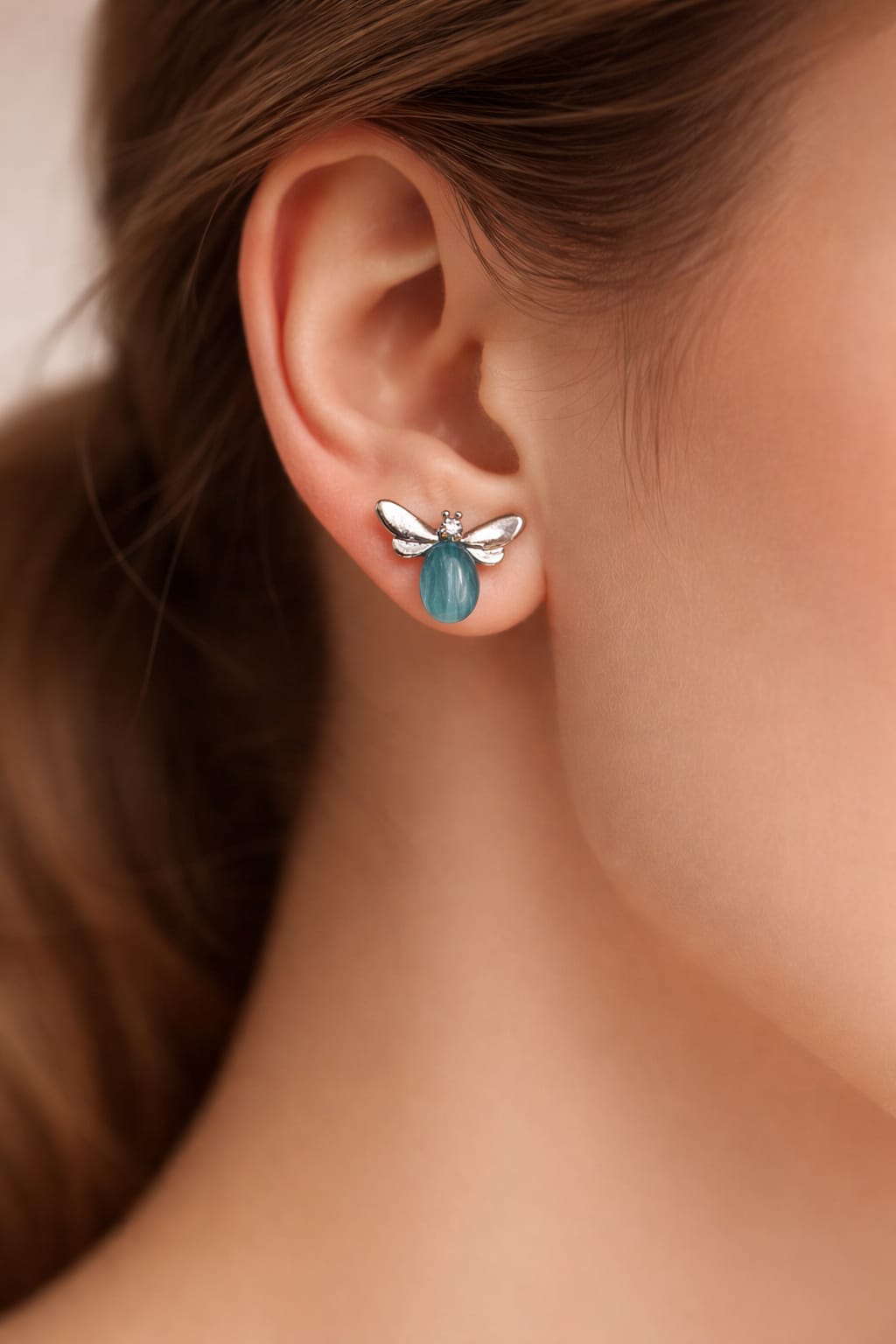 Bee Shaped Stud Earrings