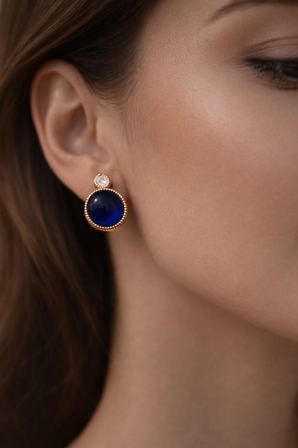 Elegant Blue Gemstone Stud