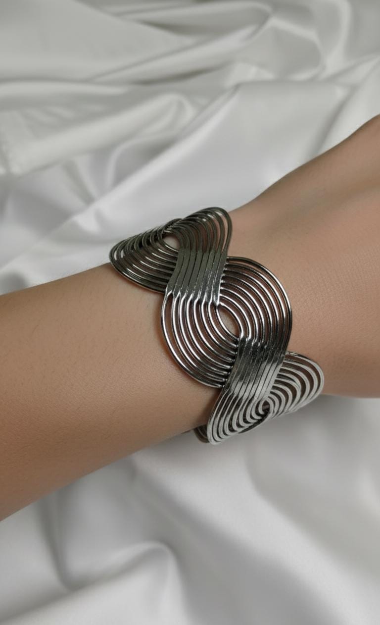 Modern Geometric Metal Bracelet