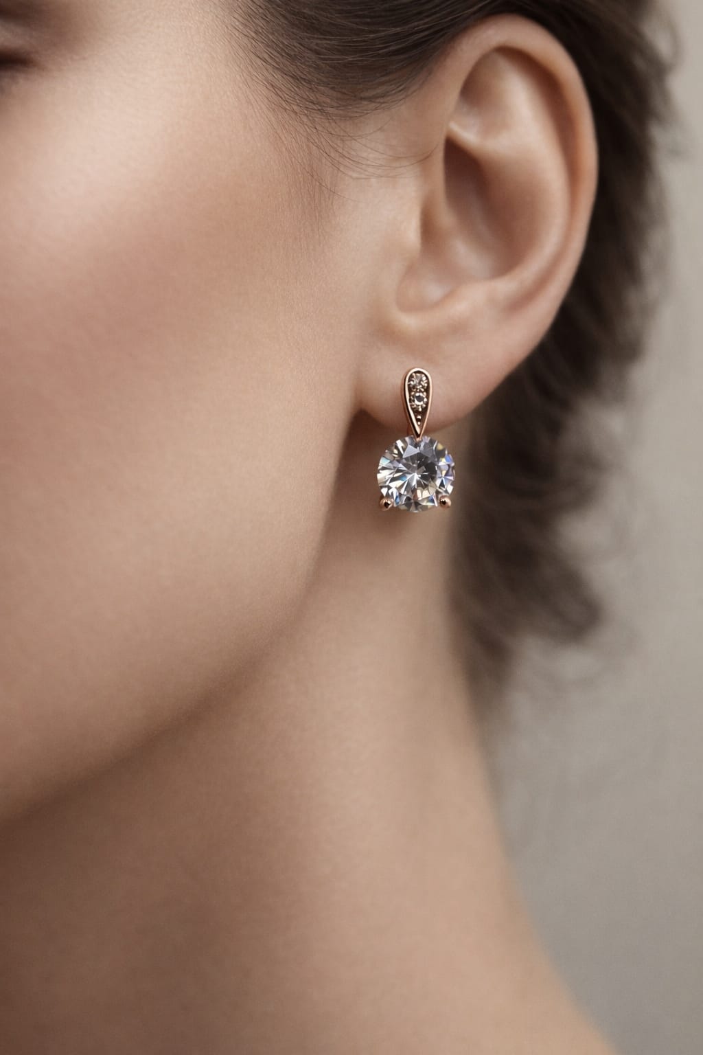 Elegant Diamond Drop stud