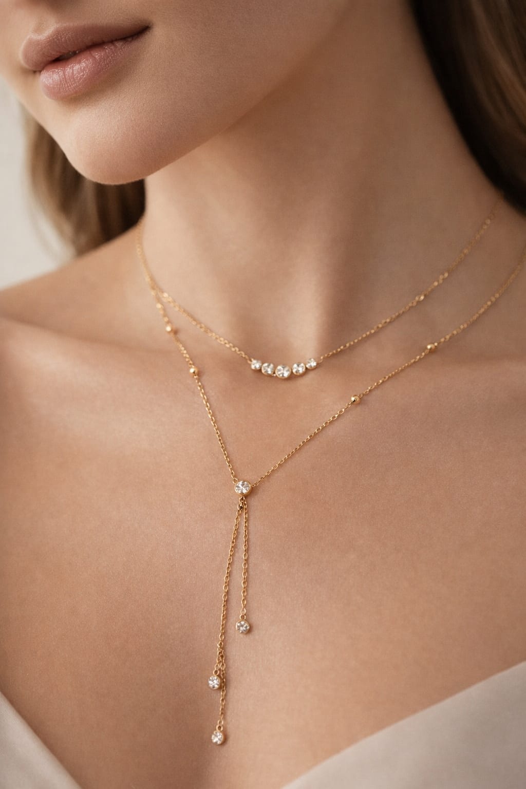 Elegant gold layered necklace