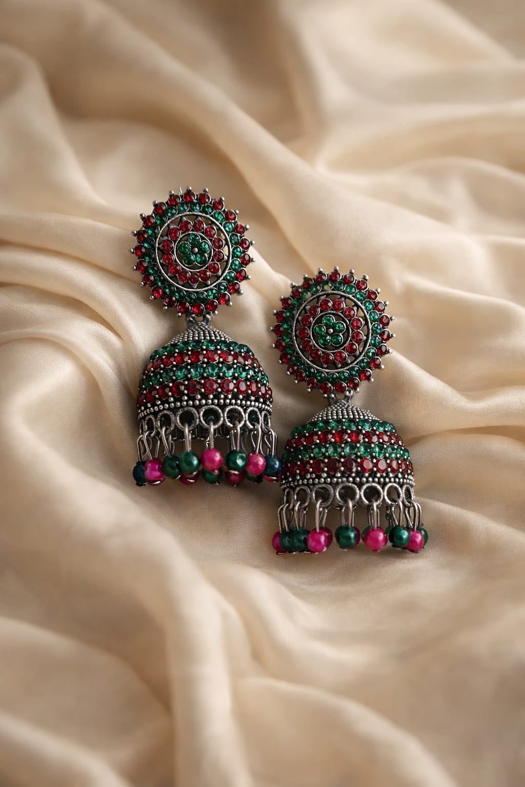 Antique-style Jhumka Earrings