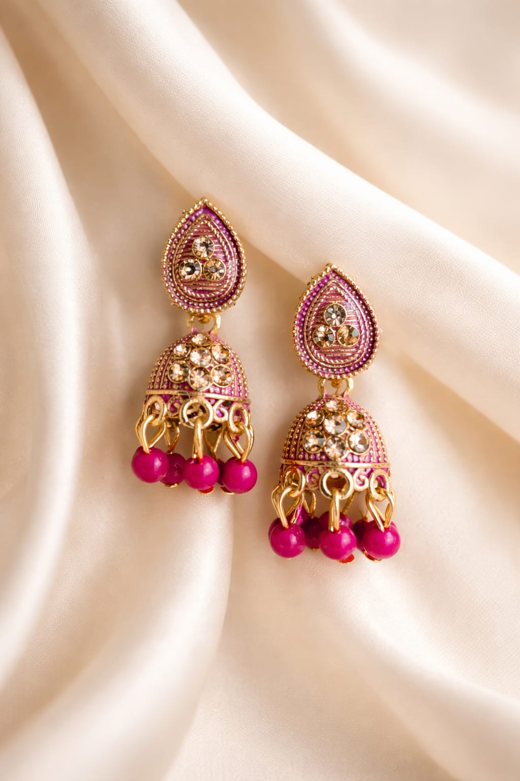Traditional gold plated jhumka earring