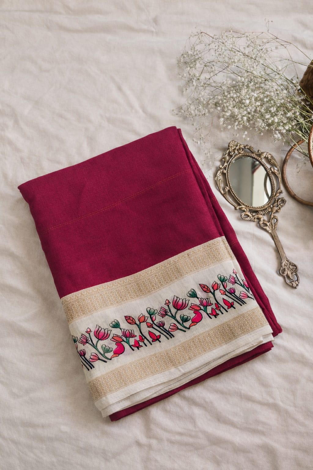 Soft Marron MARSH MELON Sarees 