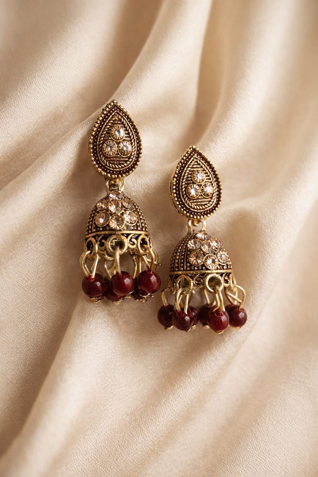 Traditional Gold Jhumka Earrings