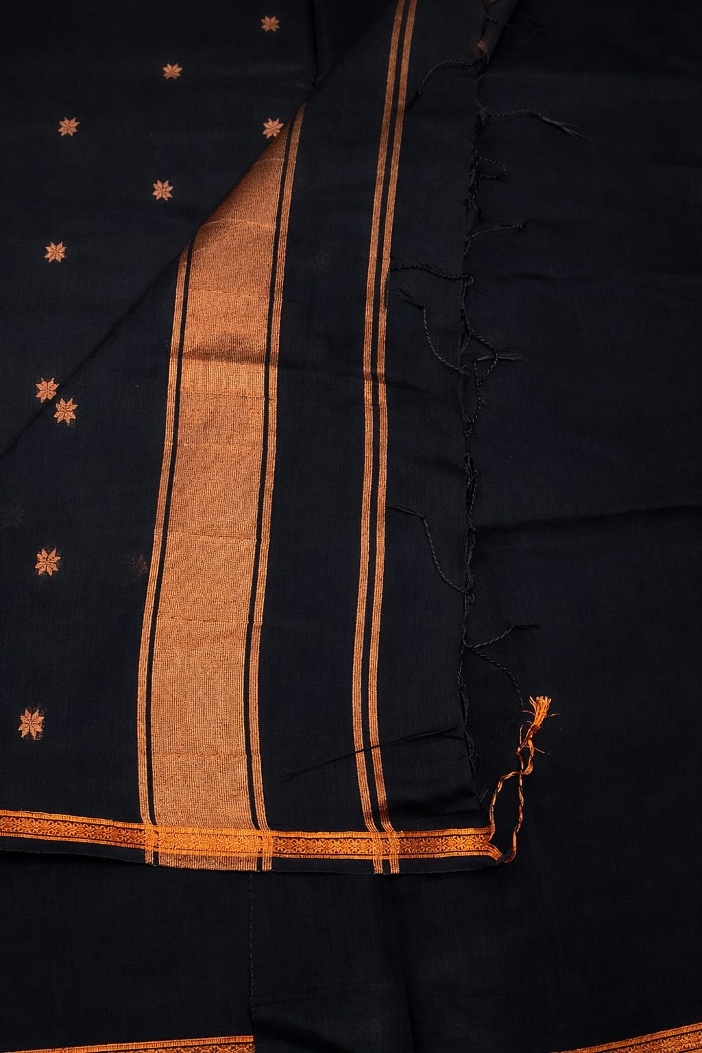 Traditional Black Cotton  Saree