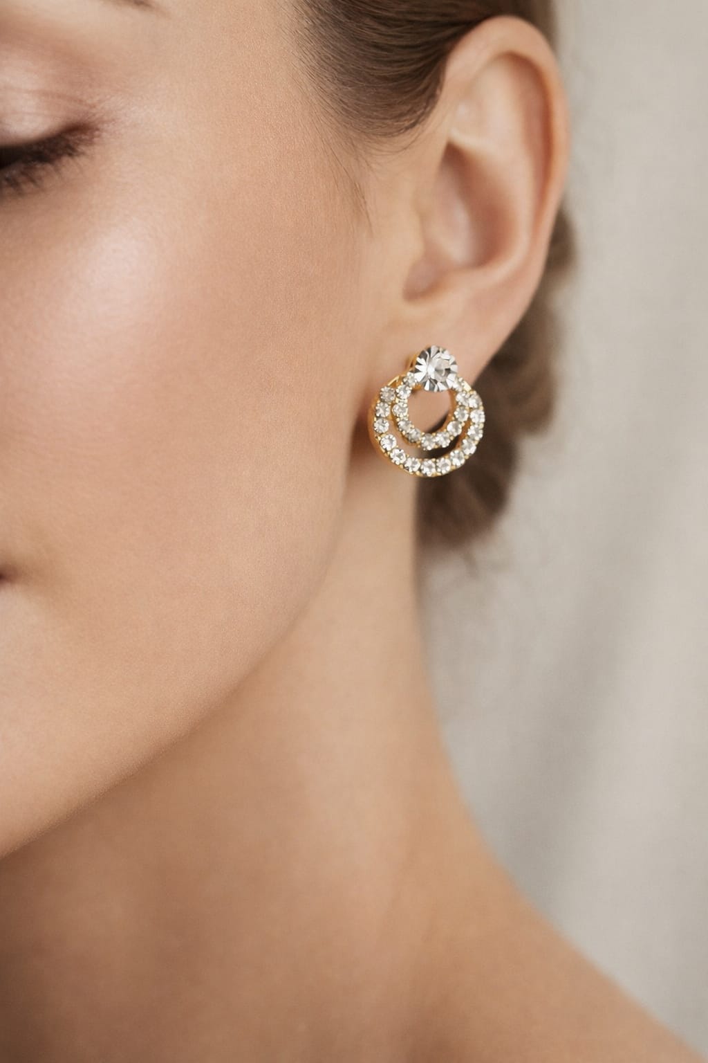 Elegant Crystal Hoop Earrings