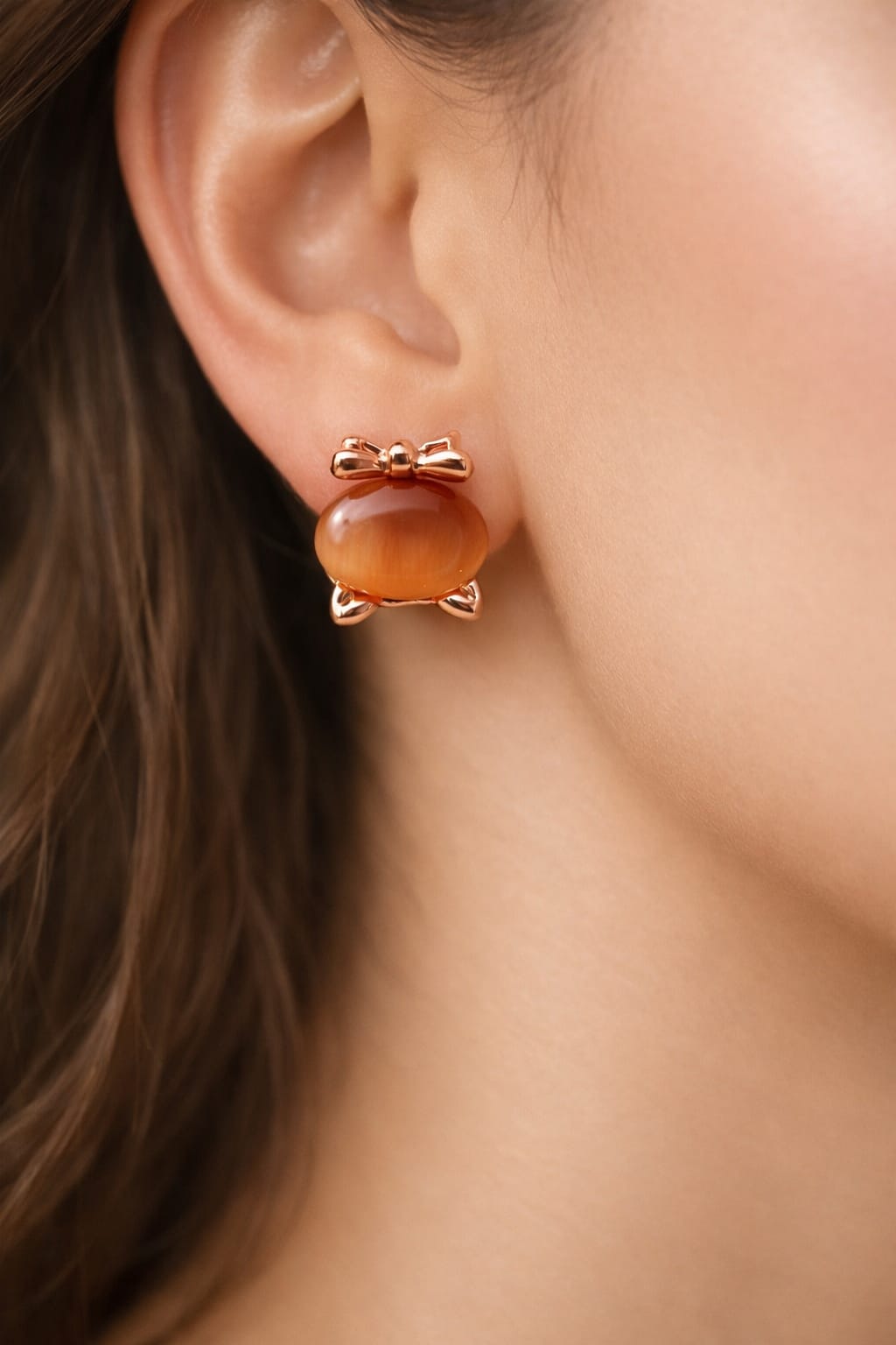 Elegant Bow Stud Earrings