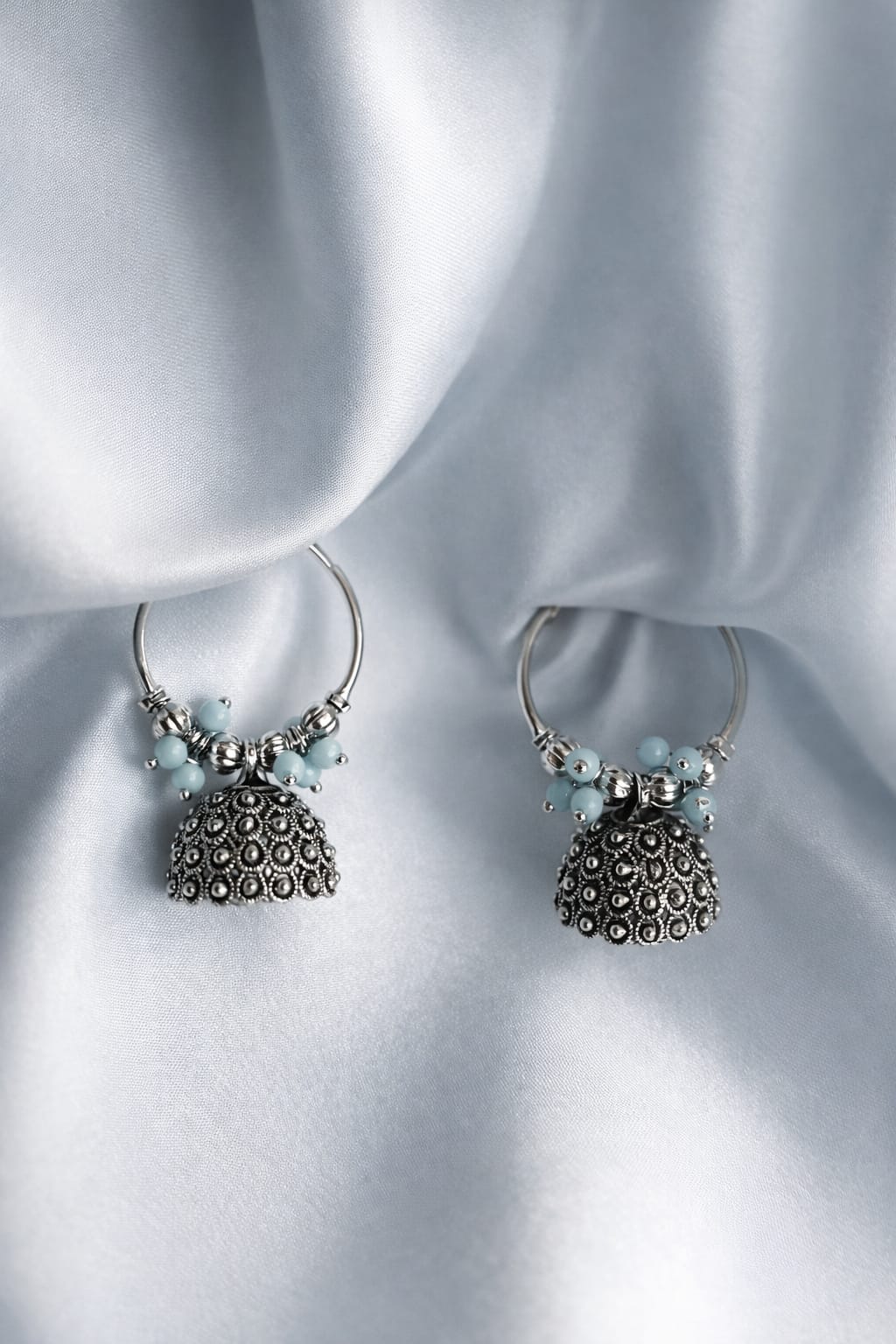 Silver Jhumka Earrings