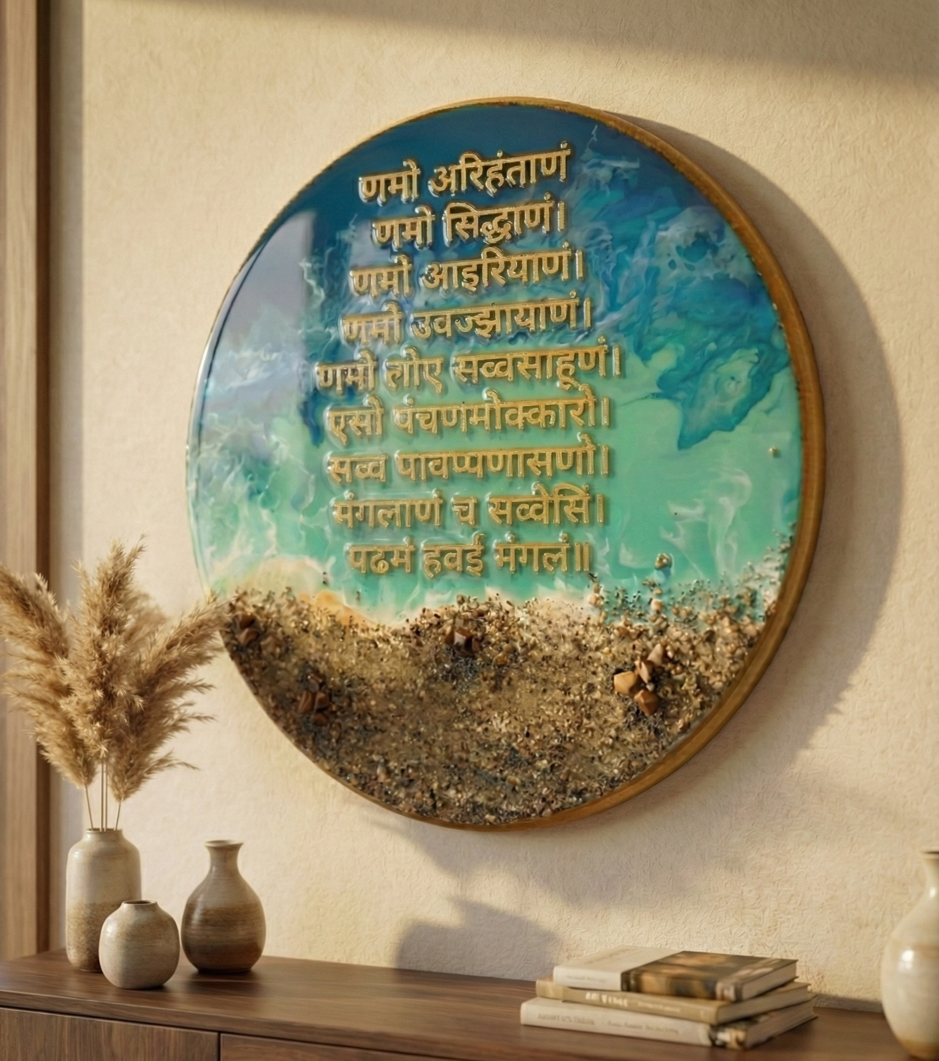 Divine Ocean Namokar Mantra Wall Art