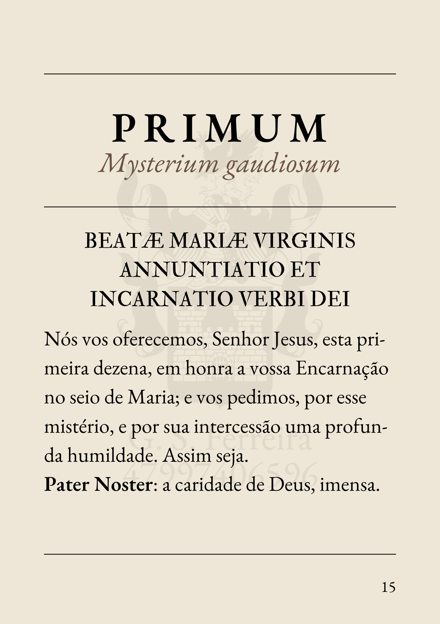 Rosário Meditado em Latim