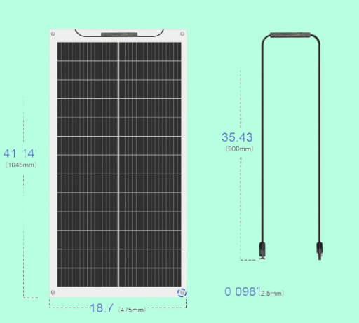 Flexible Monocrystalline Solar Panel Kit 400W (4x100W)  - 12V Ultra-Light